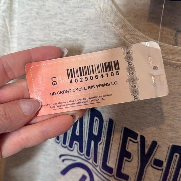 Harley-Davidson Cream Graphic T-Shirt. Size Large. NWT. - Picture 6 of 8